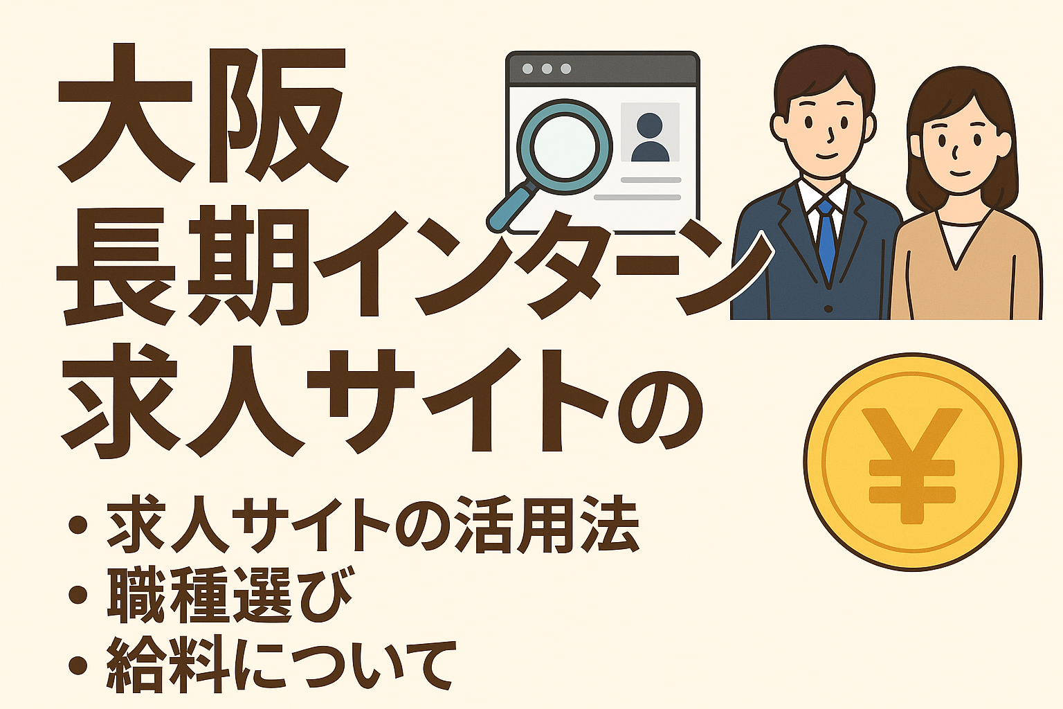 【大阪】長期インターン求人サイトの活用法・職種選び・給料について